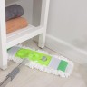 Швабра для мытья пола плоская Доляна, насадка из микрофибры 55×14 см, телескопическая стальная ручка 80-128 см, МИКС