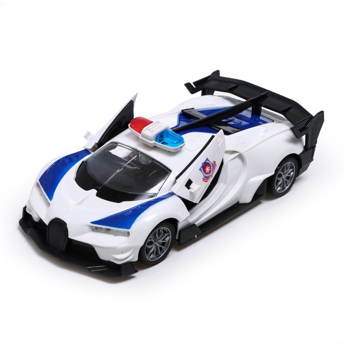 Машина радиоуправляемая «Полиция», свет, открываются двери, работает от батареек