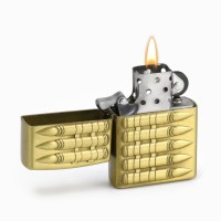 Зажигалка бензиновая «Патрон», металлическая, в подарочной коробке, 5.5×3.5 см