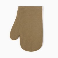 Варежка-прихватка Этель ECO, цв. оливковый, 20х28 см, 70% хл, 30% лён, ватин 250 г/м2
