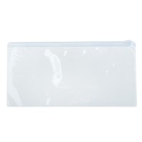 Папка-конверт на ZIP-молнии Calligrata А65 (122×240 мм), 100 мкм, прозрачная, МИКС