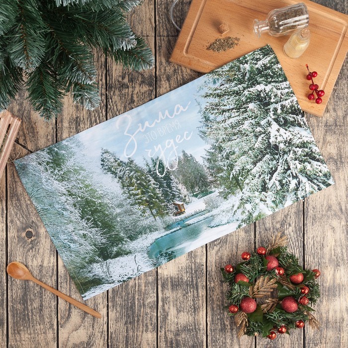 Полотенце «Этель» Зимняя сказка 40×70 см, 100% хл, саржа 190 г/м²