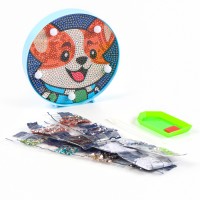 Набор для творчества. Алмазная мозаика для детей с полным заполнением на ночнике «Корги», 15 х 15 см