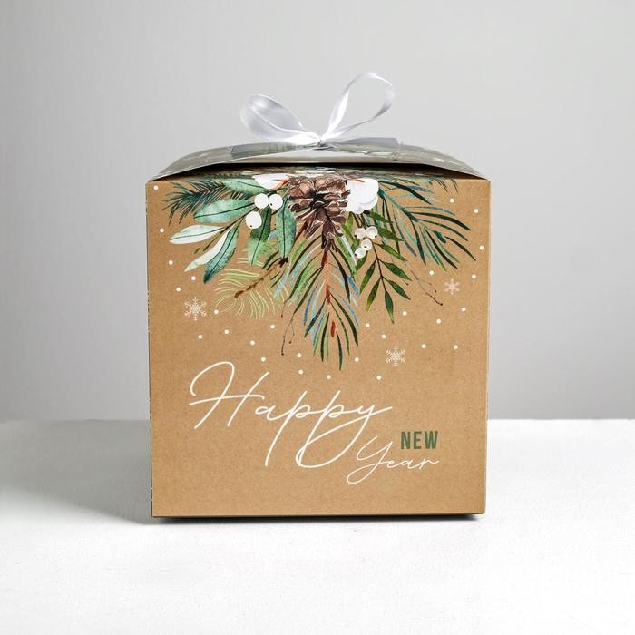 Коробка подарочная новогодняя складная «Волшебство», 18×18×18 см, Новый год