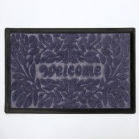 Коврик придверный Доляна Welcome, с окантовкой, влаговпитывающий, 40×60 см, МИКС