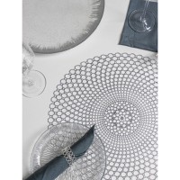 Салфетка сервировочная на стол «Роса», d=41 см, цвет чёрный