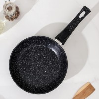 Сковорода кованая Magistro Dark, d=26 см, съёмная ручка soft-touch, антипригарное покрытие, индукция, цвет чёрный