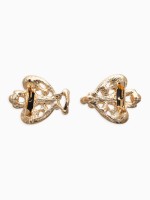 Зажим для кардигана «Ажур. Тюльпан». цвет золотой в золоте