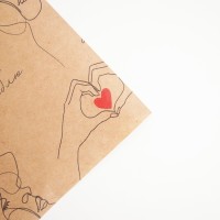 Бумага упаковочная крафтовая «Силуэты», 50 х 70 см