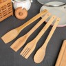 Набор кухонных принадлежностей «Бамбук», 4 предмета, на подставке