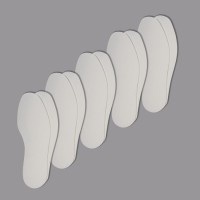 Стельки для обуви, набор - 5 пар, универсальные, влаговпитывающие, р-р RU до 42 (р-р Пр-ля до 43), 27 см, белые