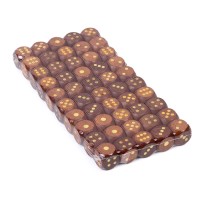 Кубики игральные, 1.6×1.6 см, набор 50 шт., коричневые