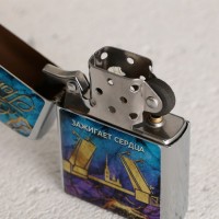 Зажигалка бензиновая «Санкт-Петербург», 5,5 х 3,5 см