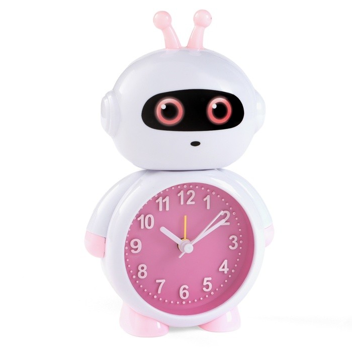 Часы - будильник настольные «Робот», дискретный ход, циферблат d-7.5 см, 17×11 см, АА