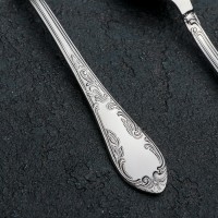 Ложка чайная «Посольская», h=14,5 см, толщина 2 мм, цвет серебряный