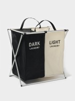 Корзина для белья Доляна LAUNDRY, складная, 60×40×58 см