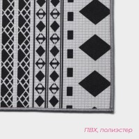 Коврики для ванной и туалета Доляна «ЧБ», 2 шт: 50×80 см, 50×40 см