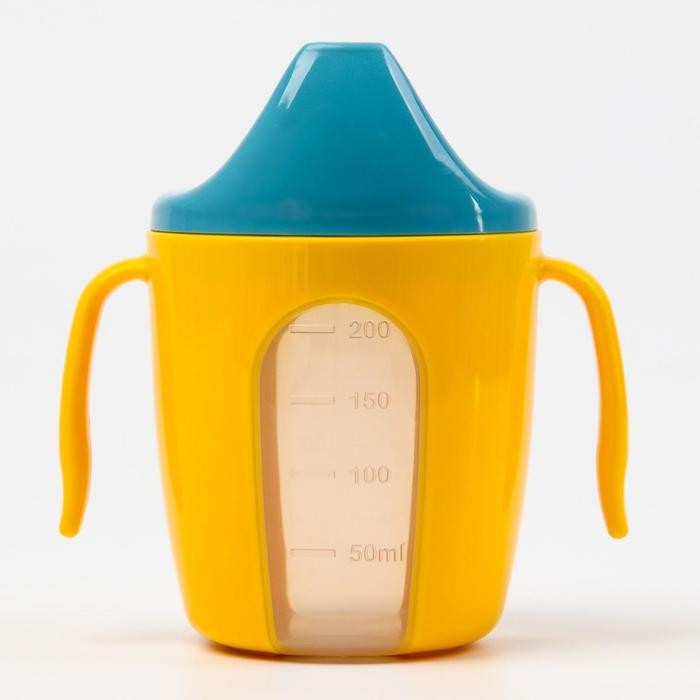Поильник детский с твёрдым носиком Protect Me, 200 мл, цвет желтый