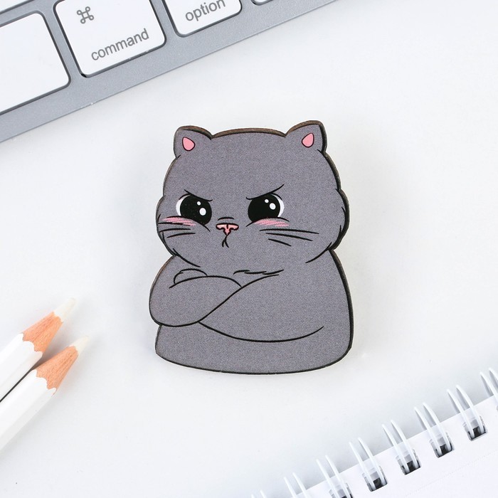 Значок деревянный «Котик», 3,2 х 4 см Значок деревянный «Котик», 3,2 х 4 см