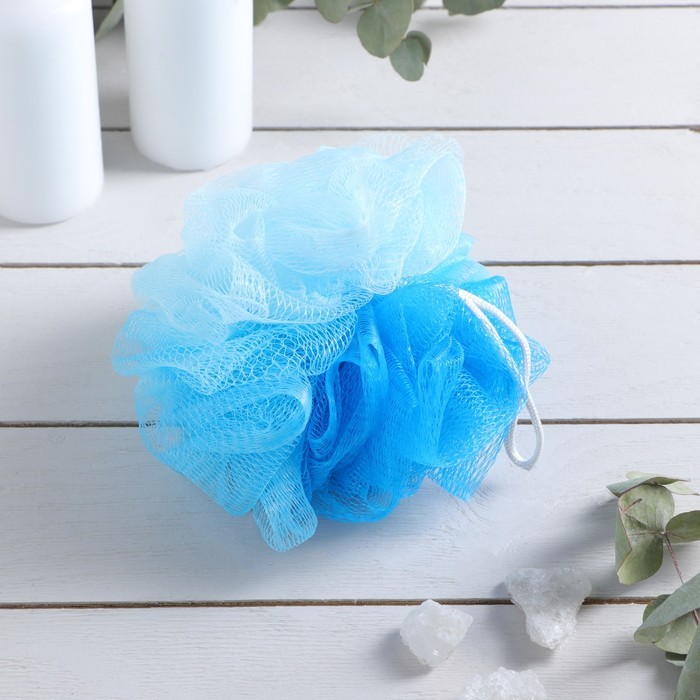 Мочалка для тела Доляна, 10×10×9 см, двухцветная, 40 г, МИКС