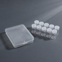 Органайзер для хранения мелочей, 10 баночек, 5 мл, 12×9×2.9 см, прозрачный