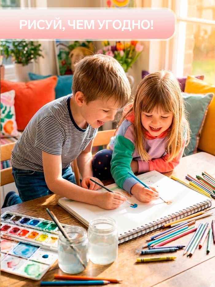 Альбом для рисования Calligrata «Цветы» А4, 24 листа, на скрепке, плотность листов 100 г/м², обложка из мелованного картона