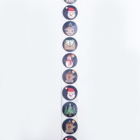 Наклейки в рулоне "Новогоднее настроение", 500 шт,2,5 х 2,5 см