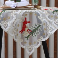 Скатерть новогодняя Этель "Сказочная" с вышивкой 120*150 ±5 см, 100% п/э