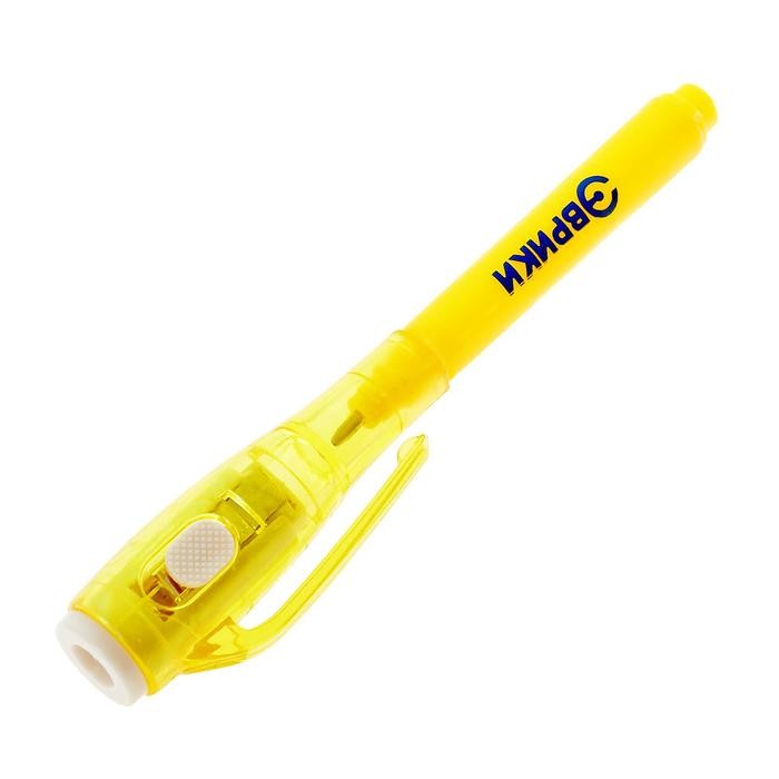 Ручка с чернилами и фонариком «Эврики», цвет МИКС