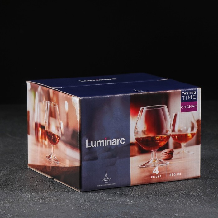 Набор бокалов для коньяка «Время дегустаций. Коньяк», 250 мл, 4 шт