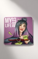 Браслет-оберег «Красная нить» Your daily life круг со стразами, белый в серебре, 7 см