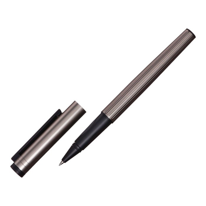 Ручка-роллер подарочная Calligrata «Грань», в футляре кожзам, корпус бронзовый с чёрным