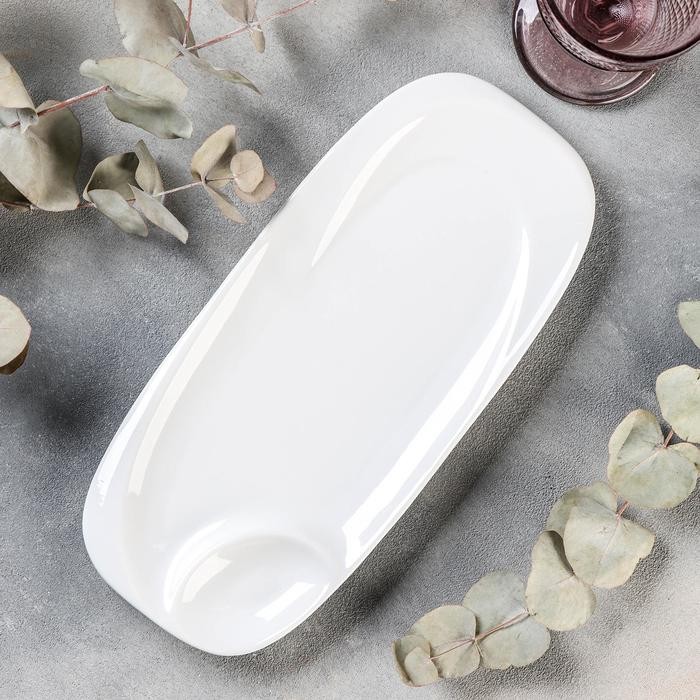 Блюдо с соусником Magistro «Бланш», 28×12,5 см