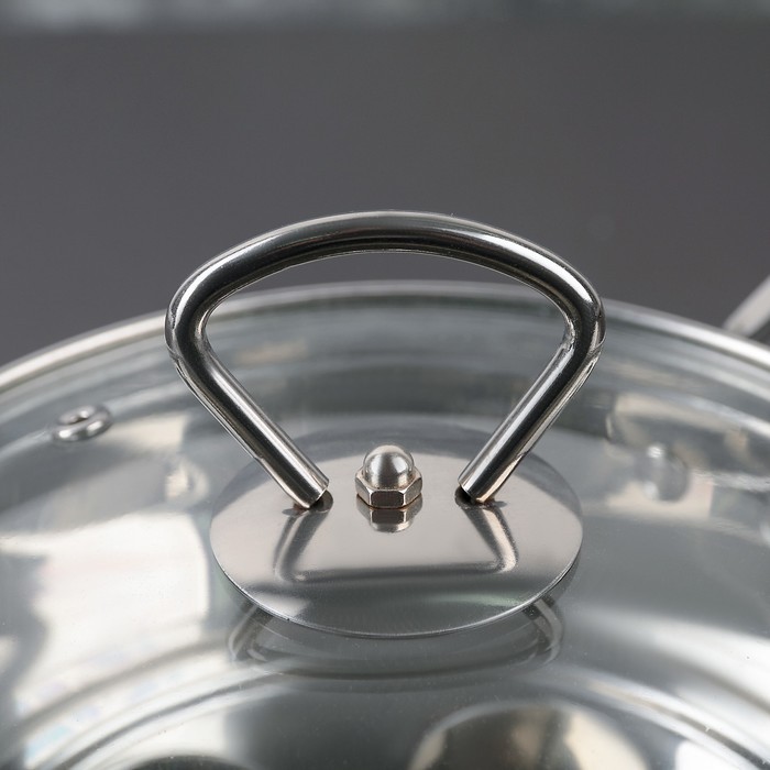 Пароварка-яйцеварка «Вейлер», 18×22 см, стеклянная крышка, цвет хромированный