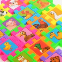 Мозаика-конструктор «Весёлый алфавит», 36 деталей, пазл, пластик, по методике Монтессори