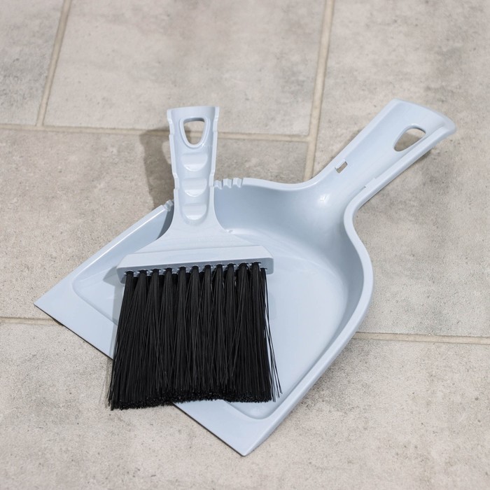 Щётка-смётка с совком Etna, цвет серый