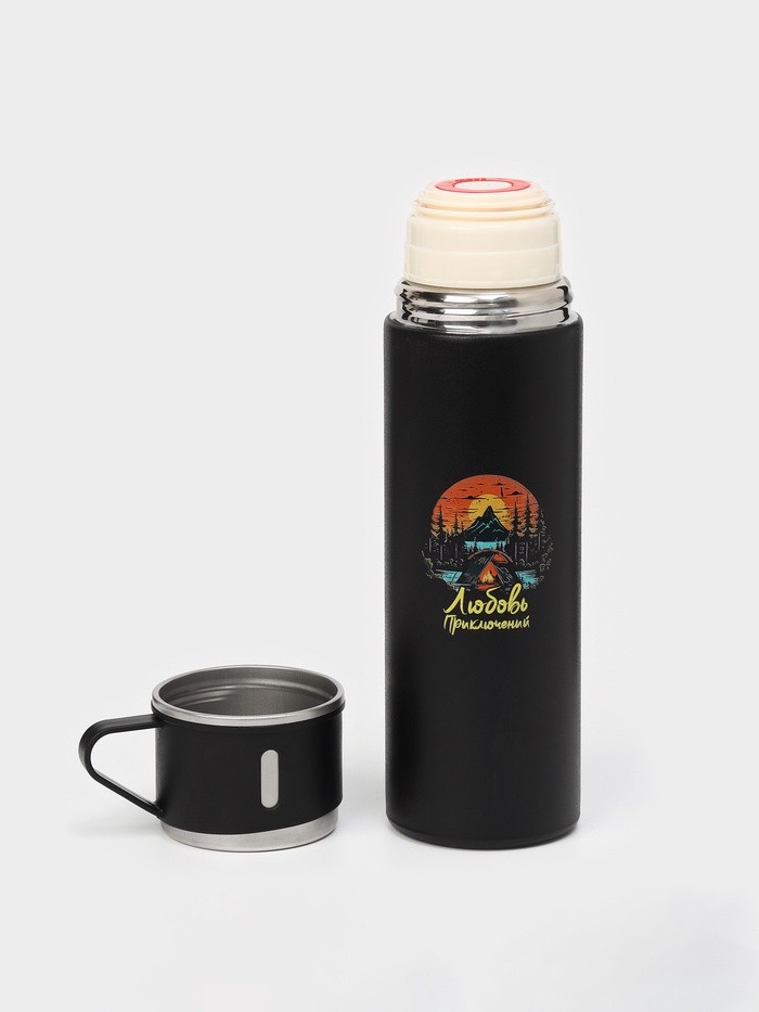 Термос «Любовь приключений», 500 мл, с кружкой