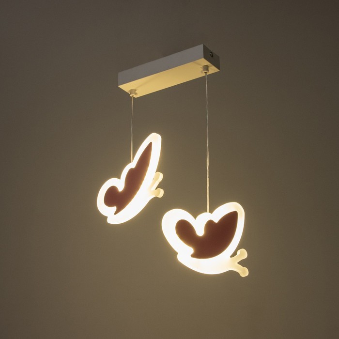 Светильник подвесной "Бабочки" LED 32Вт розовый 35х5х60см