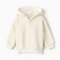 Толстовка детская «Крошка Я» Blueberry, рост 74-80 см, молочная