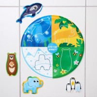 Развивающая игра для ванной «Соответствие» (основа+ 4 игрушки), виды МИКС