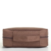 Косметичка - органайзер дорожная на молнии, с карманом, коричневая