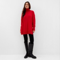 Джемпер с вырезами женский MIST, красный, размер 52-54