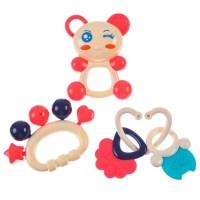 Набор погремушек «Друзья», 9шт и кольцо, цвет МИКС