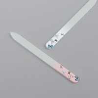 Пилка стеклянная для ногтей «Бабочки», 14 см, в чехле, МИКС