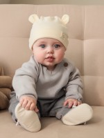 Комбинезон вязаный Крошка Я "Мордочка", рост 80-86 см, серый