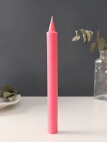 Ароматическая свеча парафиновая хозяйственная, 2×19 см, 55 г, малина