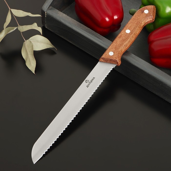 Нож хлебный Доляна Ecology, лезвие 20 см