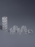 Органайзер для хранения мелочей, 25 баночек, 3.6 мл, 19×9.5×3.5 см, прозрачный