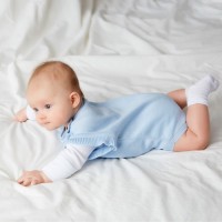 Комбинезон детский вязаный MINAKU, рост 56-62, цвет голубой