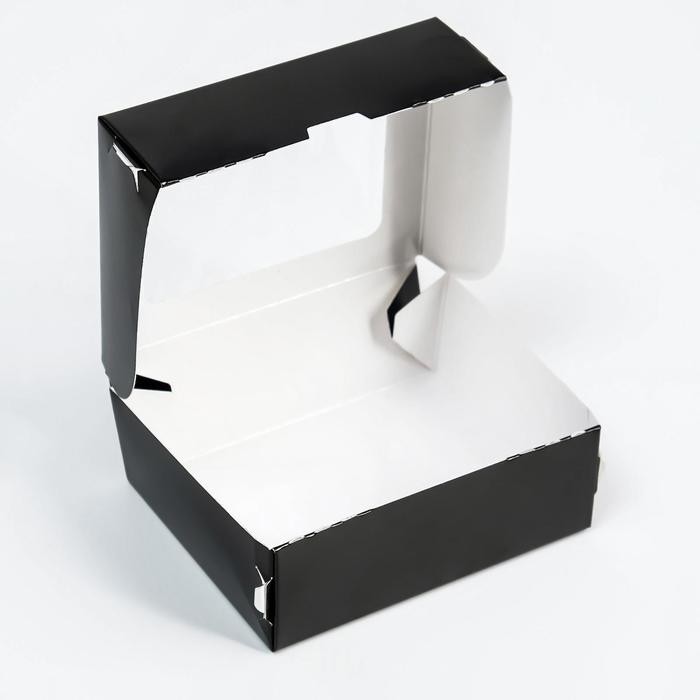 Контейнер на вынос, чёрный, 10×8×3.5 см